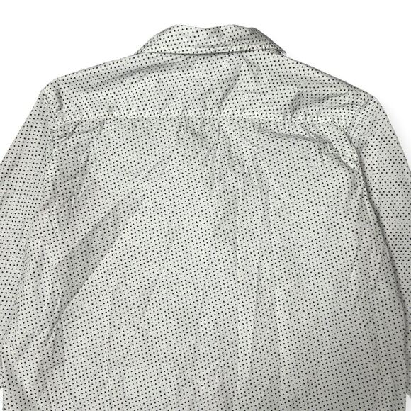 Frank & Eileen EILEEN Heart Print Relaxed Button Up Shirt SIZE XS Navy White - Picture 7 of 12